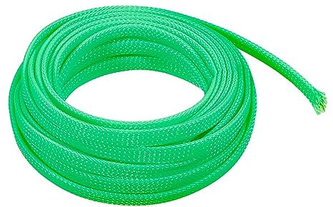 Rebower Braided Cable Sleeve Expandable Sleeving, [for Electronic Wire Protect] - 16.4Feet x 1/4 Inch / Green / 1Pcs