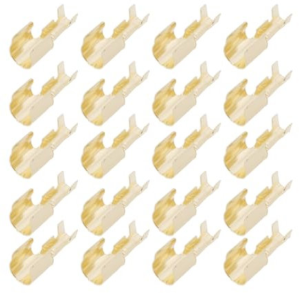 EMSea 50 Pezzi 6x30mm Portafusibile In Vetro Connettori Portafusibile In Ottone Pulsante Contatto Portafusibile In Ottone Clip Per Auto 6x30mm 6x33mm Fusibile In Vetro