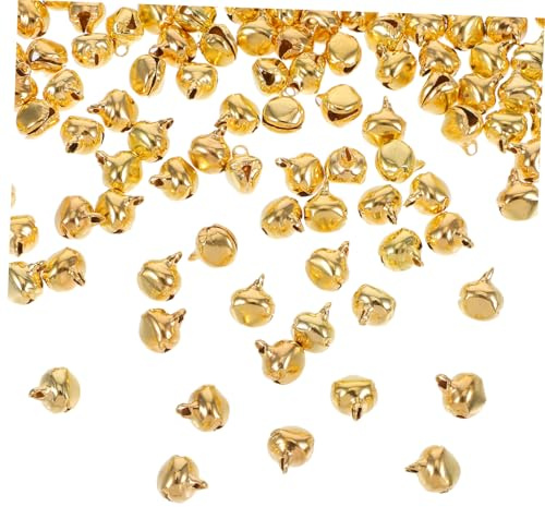 Alipis 200pezzi Campanelli Artigianali in Metallo Piccoli Ciondoli per Collare di Animali Domestici Ornamento Decorativo per Braccialetti e Artigianato Fai da Te
