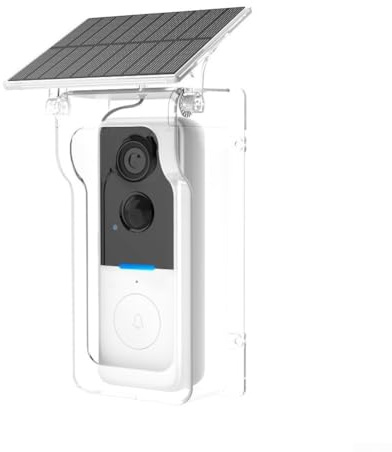 Trådlös dörrkamera, för Tuya trådlös dörrklocka kamera med 1080P-skärm, solskydd, PIR-rörelsedetektion, IP65 väderbeständigt skydd (vit)