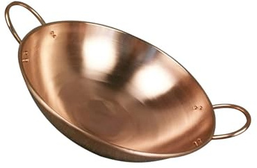 Pure Copper Pot Without Lid Beautiful Shape Fry Pan Stew Pan Copper Cookware 28cm