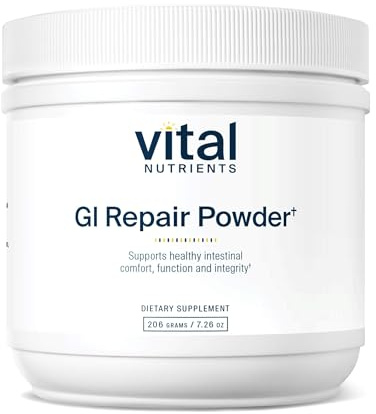 Vital Nutrients GI Repair Powder - Leaky Gut Powder with L Glutamine and Zinc - Digestive Enzyme Supplement to Support Gut Health and Digestion - Gluten Free - 40 Servings