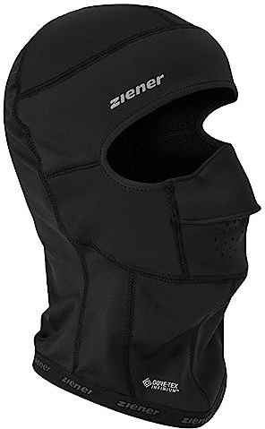 Ziener Kinder IQUITO GTX INF Junior underhelmet mask Skihelm-Gesichtsmaske | Warm Elastisch Soft-Shell, Black, XS