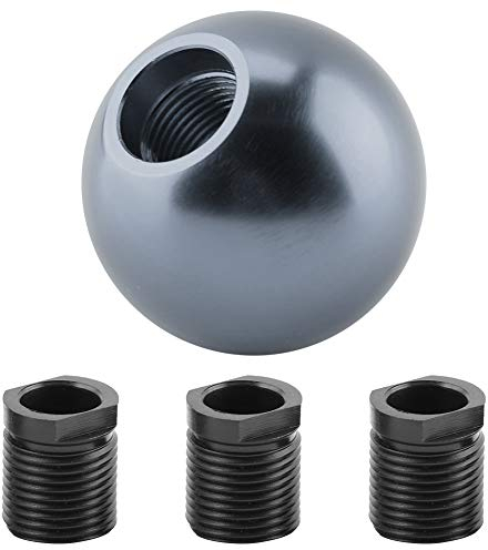 DEWIN Schaltknauf Rund, Metallauto Universal Manueller Knopf Schalthebelkopf mit runder Kugelform Autozubehör
