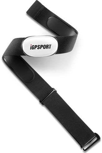 iGPSPORT HR40 Heart Rate Monitor Chest Strap, Bluetooth ANT+ 1200H Battery Life IPX7 Waterproof HRM Sensor, for Cycling Running Yoga Fitness Sports