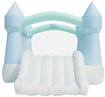 Bounceland Bouncy Castle Daydreamer Mist Bounce House, Pastel Bouncer with Slide, 12 ft L x 9 ft W x 7 ft H, UL Blower Included, Trendy Bouncer for Kids, Indoor and Outdoor Use