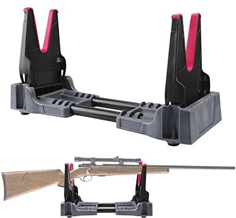 Lxwyq Bench and Stand for Rifle, Compact Rifle Shotgun Range Stand, Airguns Stand Display Cleaning and Gun Maintenance, Telescopic Folding Stand