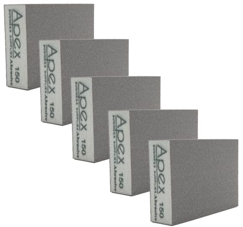 P150 Grit Sanding Block Pack of 6 Pcs | Course Sanding Sponge | Wet And Dry Sanding Block | Dual-use Abrasive Pads Washable And Reusable & Rust Removal Sanding Pads For Wood, Paint `Walls and Metal