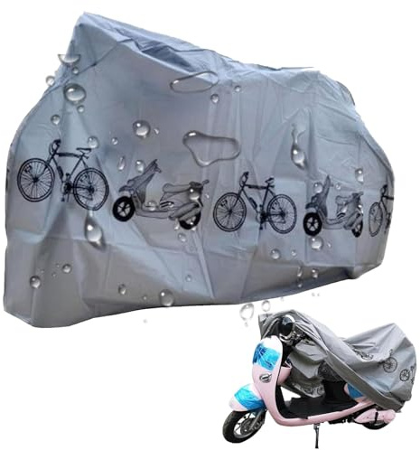 Copertura Bici Bicicletta,Copertura per Bicicletta,Telo Protettivo per Bicicletta,Copertura Biciclette da Esterno,Telo Bici Impermeabile per Esterno,Copribici Bici Impermeabile,1PC (Grigio)