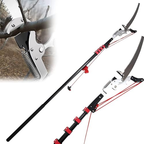 GLMGBP Podadora de árboles telescópica, Sierra de pértiga, podadora de árboles Extensible para podar y Recortar Ramas y Hojas (tamaño: 18 pies)