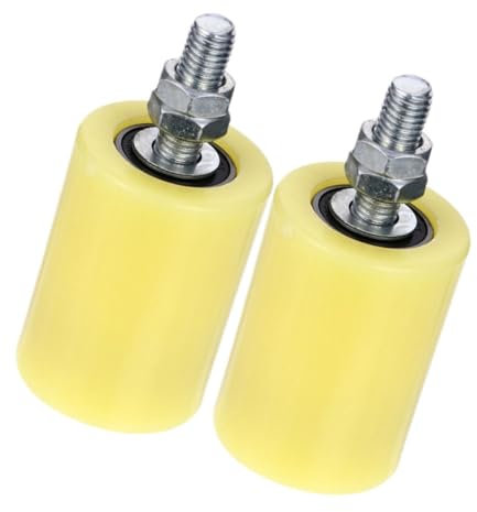 UKCOCO Lot De 2 Galets En Nylon Pour Portail Coulissant Support Solide Facile à Installer Compatible Portes De Garage Et Intérieures Rouleaux Silencieux