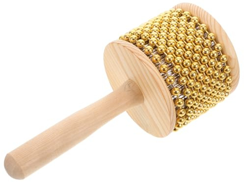 MINAOLULUS Cabasa De Mano Ligera Con Mango De Madera Instrumento Musical De Percusión Para