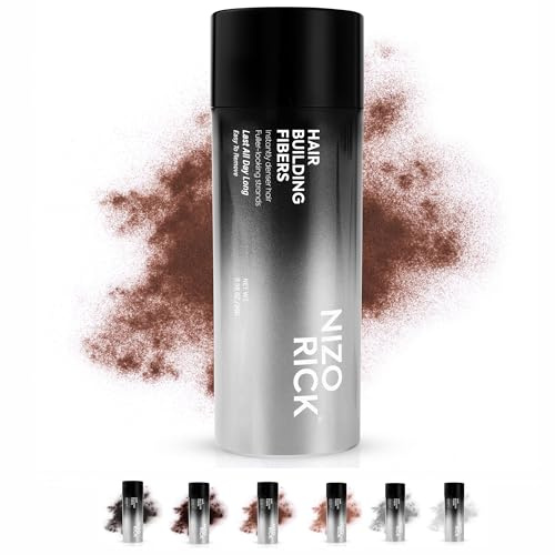 NZIORICK Fibras Capilares CastañO Medio 28g,Cobertura Instantánea para Cabello Fino y Escaso-Aspecto Más Denso,Larga Duración,Sin Crueldad Animal