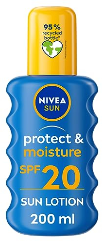 Nivea, Spray solare protettivo ed idratante, SPF 20 (medio), 200 ml