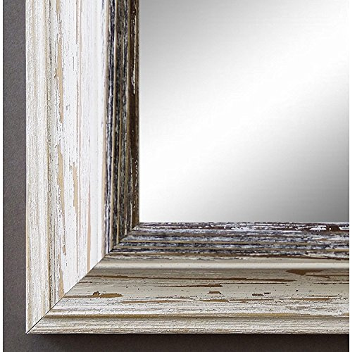 Artecentro cornice per quadri tele - shabby chic bianco-colore in legno varie misure offerta (bianco/marrone, 40x60)
