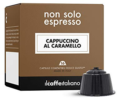 Il Caffè Italiano Dolce Gusto-kompatibla kapslar i italienskt kaffe, karamellcappuccino - 64 st | med doftnoter | Frhome