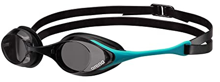 ARENA Occhialini da nuoto unisex per adulti Cobra Swipe Racing, per uomini e donne, in policarbonato, lenti non specchiate, design idrodinamico, fumè/pavone