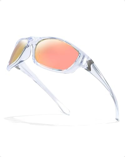 Myiaur Sportbrillen Damen polarisiert umschließend UV400-Schutz zum Laufen Radfahren Angeln und Autofahren