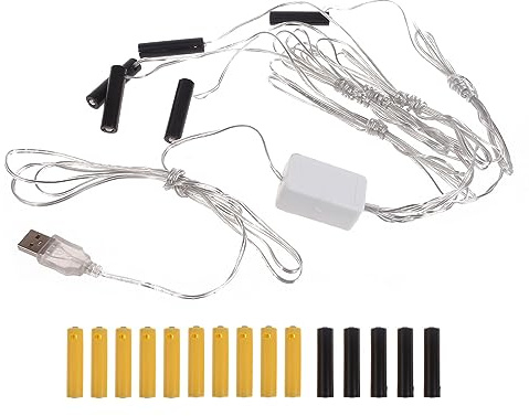 Angelluck Eliminatore di batterie AAA 4.5V e 3V, accessorio trasformatore per candele elettroniche, giocattoli elettrici e luci (5)