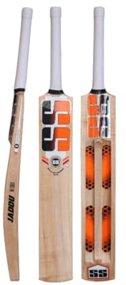 SS Sunridges SS Premium Cricketschläger aus Kaschmir-Weidenleder, Erwachsenengröße, kurzer Griff (Schlägerabdeckung im Lieferumfang enthalten) – Jaddu