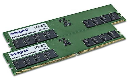 Integral 32 GB DDR5 PC DIMM RAM-kit (2 x 16 GB) 5 600 MHz PC5-44800 CL46 stationär dator/dator minnesmodul