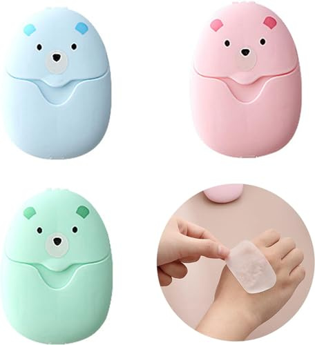 3 Boxes Disposable Soap Paper, Travel Soap Sheets Mini Portable Soaps Paper Sheets Outdoor soaps, Suitable for outdoor activities, camping and hiking Personal Care