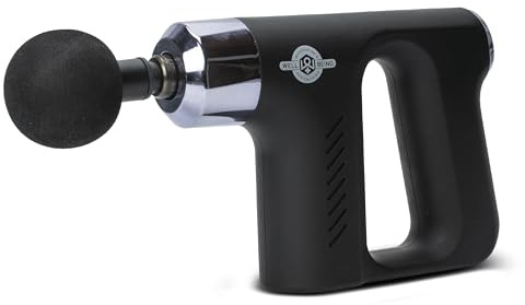 Well Being USB Rechargeable Mini Massage Gun with 4 Massage Heads & Travel Case