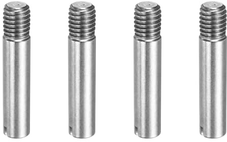 sourcing map 4 perni cilindrici scanalati M8 x 40 mm, tasselli in acciaio inossidabile 304, filettatura esterna, perni paralleli di supporto per mensole, per installazione di mobili, progetti fai da