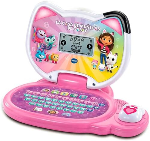 VTech - Computer Educativo La casa delle Bambole di Gabby, Giocattoli elettronici per Bambini +3 Anni, Schermo LCD, Giochi e attività di Apprendimento, Versione ESP