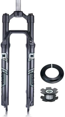LHHL 26 27.5 29 Horquilla de suspensión de Resorte de montaña Tubo Recto Horquillas Delantera para Bicicleta Cierre rápido 9 * 100 mm Recorrido 100 mm Ajuste de Rebote para XC Am MTB(29'')