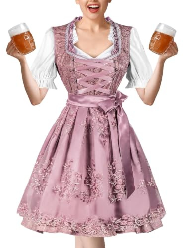 Oktoberfestdräkter för kvinnor med förkläde och cheese halloween-kläder | Klassisk dirndl-klänning för öl servitris till jul, maskerad kväll, foton, festliga evenemang och helgdagar