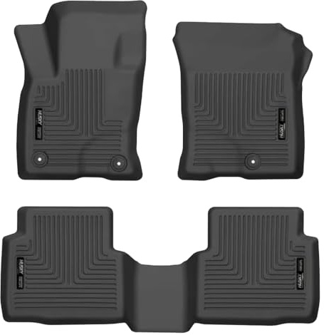 Husky Liners Weatherbeater Floor Mats | Fits 2020-2023 Ford Escape | Front & 2nd Row, 3-pc Black - 95721