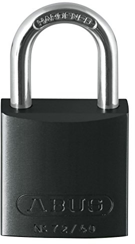 ABUS padlock 72/40 - lightweight titanium material with high corrosion protection - including 2 keys - security level 6 - black