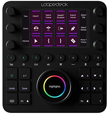 Loupedeck Creative Tool - Die individuelle Konsole für kreative Arbeit in Foto, Video, Musik und Design, Schwarz