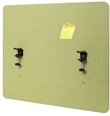 Cloison acoustique de bureau HWC-G75 double paroi tissu/textile 60x75cm vert