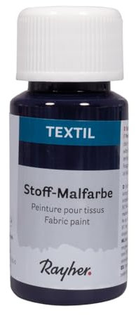 Rayher Textil Stoffmalfarbe, nachtblau, Flasche 50ml, 35062387