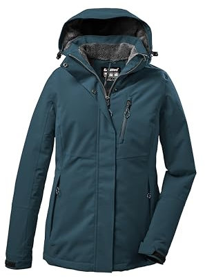 killtec Damen Funktionsjacke/Outdoorjacke mit abzippbarer Kapuze KOW 140 WMN JCKT, hellpetrol, 38, 37411-000