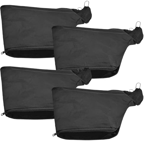 4 Pièces Sac à Poussière Kit, Sac à Sciure Grande Capacité avec Fermeture Éclair et Support Métallique, Sac de Nettoyage pour Scie à Onglet Modèle 255(Noir)