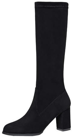 Yekdmxop Botas altas con tacón para mujer, botas altas hasta la rodilla para mujer, parte superior impermeable Oferta Botas altas con tacón elegante botas de montar suela interior primavera invierno