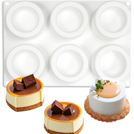 Stampi grandi in silicone per mousse e cioccolato, stampi rotondi per bicchierini da ghiaccio per bicchierini da liquore, biscotti, caramelle, dessert, budini, dessert