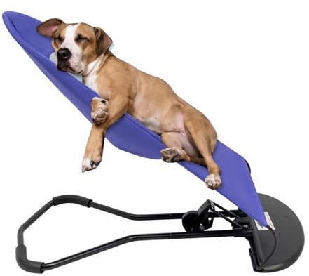 OLKKEFT Sedia a dondolo per cani, portatile e pieghevole, regolabile in altezza, per animali domestici di peso inferiore a 13,6 kg (viola)