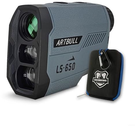 URPIZY Rangefinder Télémètre Distance Flag Lock Golf Chasse Randonnée Extérieur Grossissement 6x Modes Multiples Haute Précision Compact Portable Pour Sport Construction Forestière (650)
