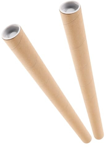 SOPOTUTU Tube en Carton 2pcs en Papier Kraft, Protection et Rangement | Tubes Affiches, Tube Expédition pour Affiches, Tube de Rangement pour Posters, Brun Khaki