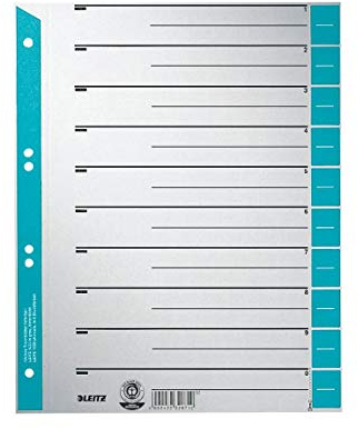Leitz Trennblätter 1652 A4 Blau 100Er Pg