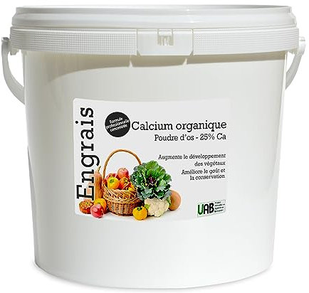 Agro Sens Poudre d'os, Engrais Naturel phosphore et Calcium. Seau 8 kg