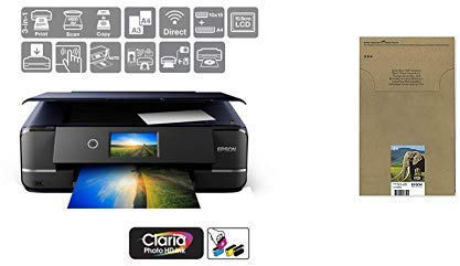 Epson Expression Photo XP-970 Print/Scan/Copy Wi-Fi Printer, Black with Additional Ink Multipack