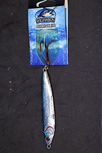 Williamson Lures Herring Jig 75 - Blue Silver - 2 5/8 oz Jigging Lure