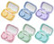 Jinlaili 6PCS Caja de Lentes de Contacto, Lente de Contacto de la Caja, Estuche para Lentes de Contacto Portátil, Estuche Lentillas, con Tapas L y R, Espejo y Pinzas para Viajes y Hogar, 6 Colores