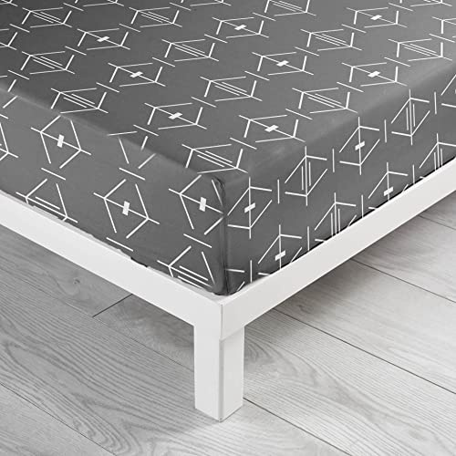 Suavidad Interior, sábana Bajera (140 x 190 cm) Aristide Anthracite, 100% Algodón