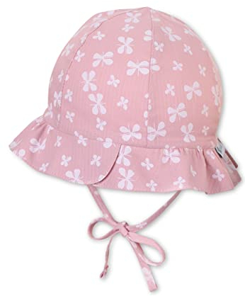 Sterntaler Baby Mädchen Hut Baby Sonnenhut Schleife - Baby Hut, Kopfbedeckung Baby Sommer, Sommerhut Baby - aus Baumwolle - zartrosa, 49